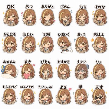 LINEスタンプ のAI生成画像