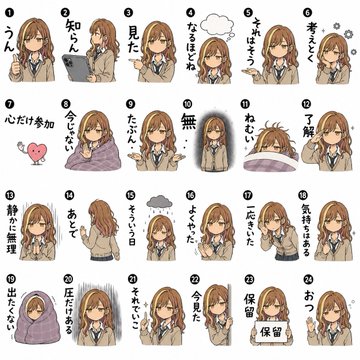 LINEスタンプ のAI生成画像