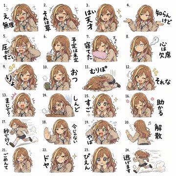 LINEスタンプ のAI生成画像