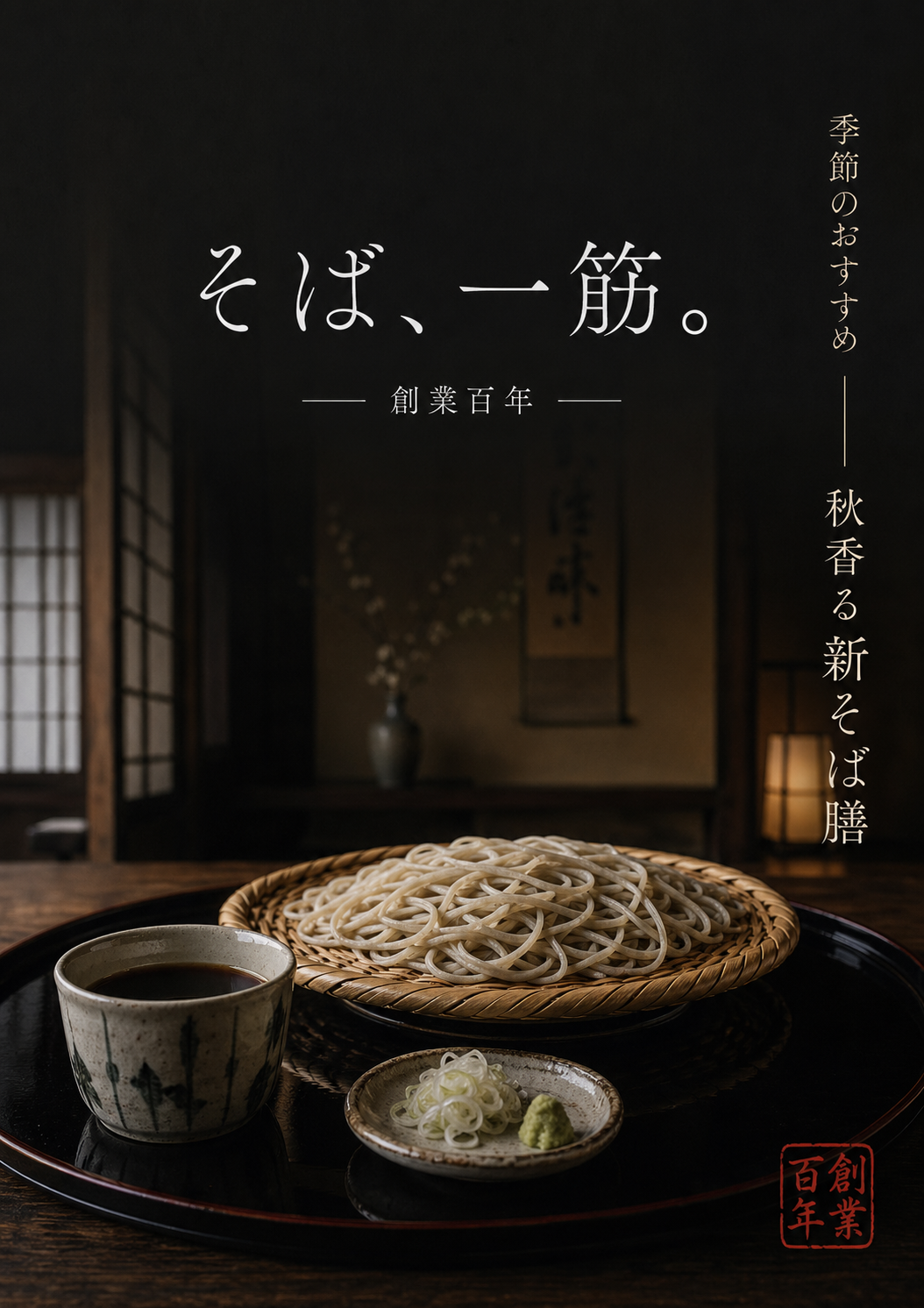老舗そば屋 — 静寂と品格 のAI生成画像