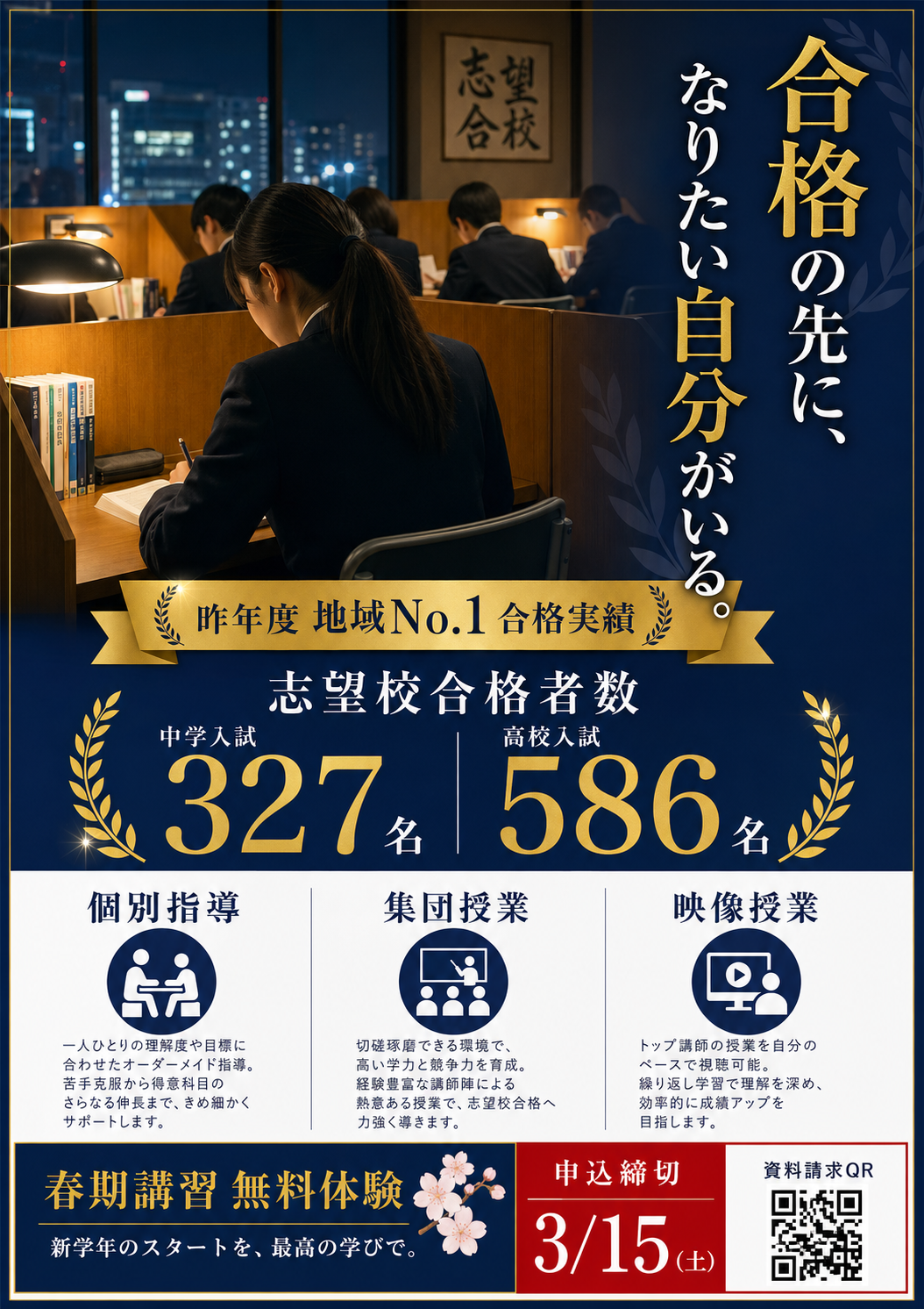 学習塾 — 合格への信頼感 のAI生成画像