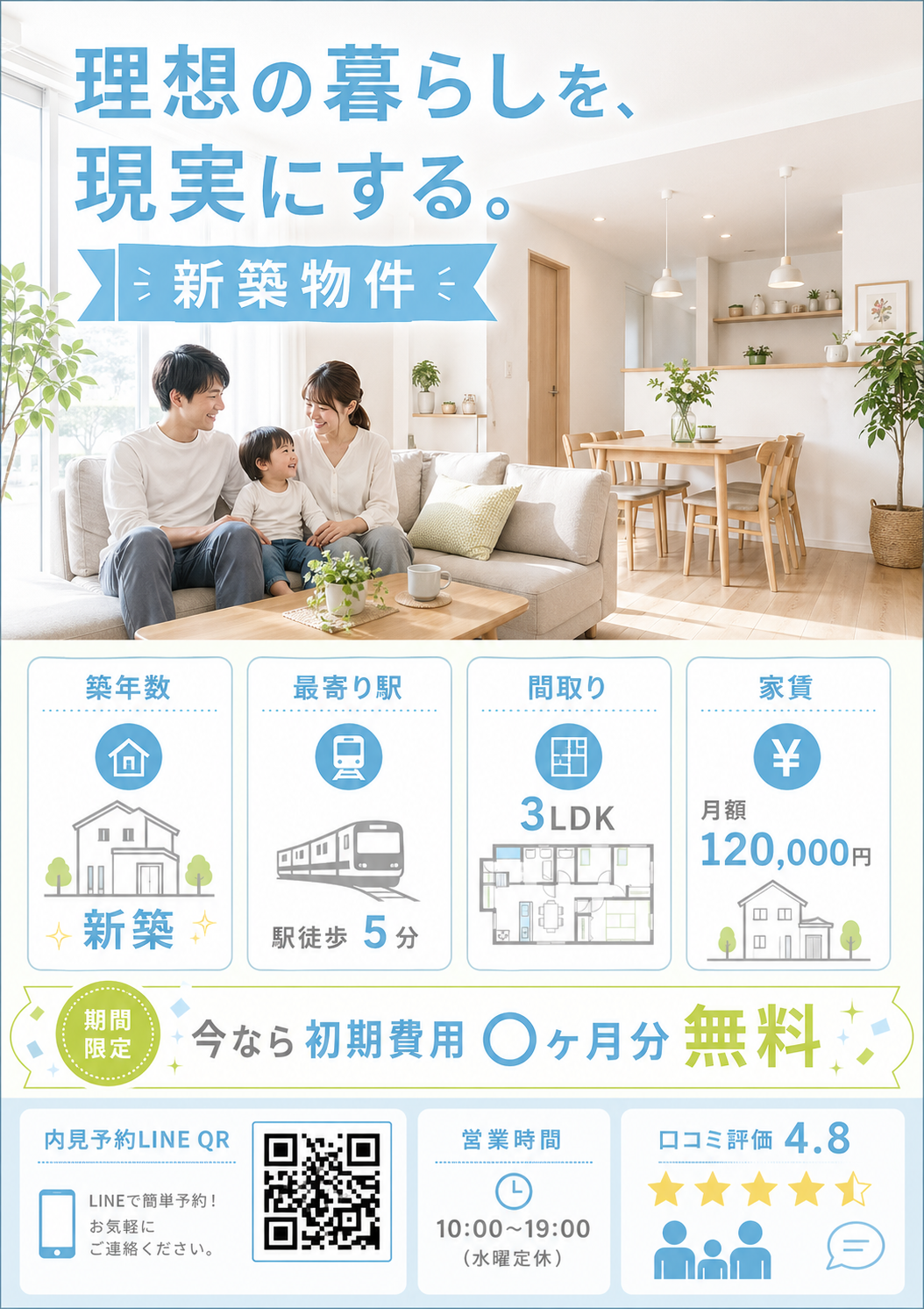 不動産・賃貸 — 清潔感と安心感 のAI生成画像