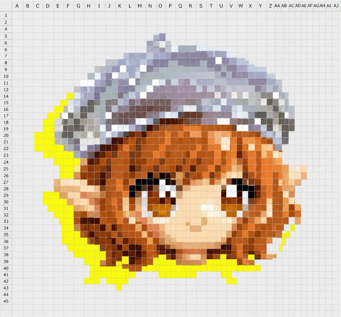エルフ少女のピクセルアート のAI生成画像