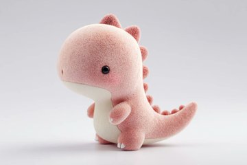 ふわふわピンク恐竜 のAI生成画像