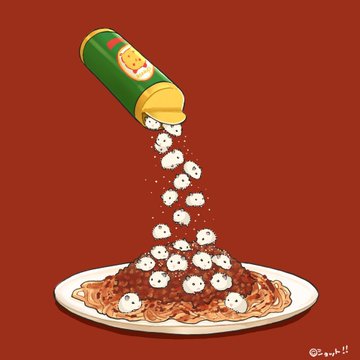 パルメザンチーズのゆるキャラ のAI生成画像