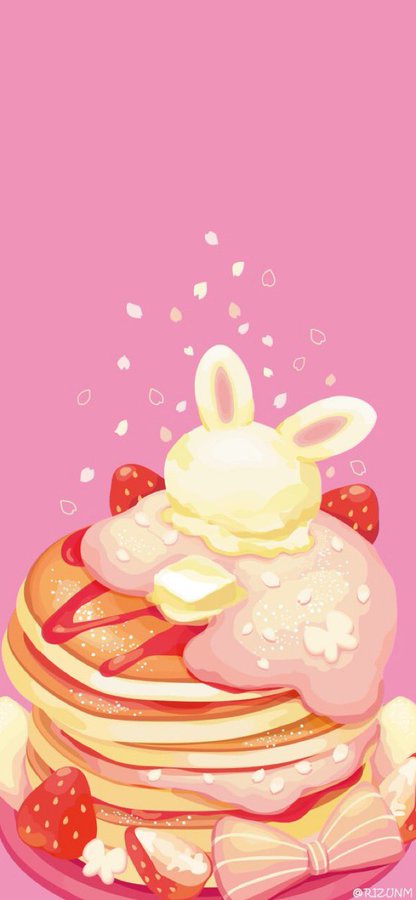 うさぎパンケーキの春 のAI生成画像