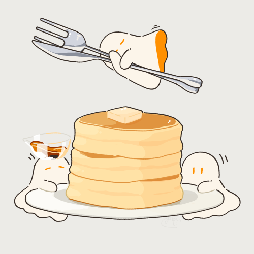 ゆるキャラとパンケーキ のAI生成画像