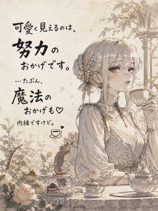 魔法少女のティータイム のAI生成画像