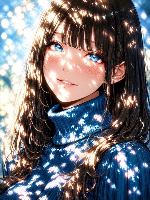 強い木漏れ日の光を強調した高精細デジタル絵画風 のAI生成画像