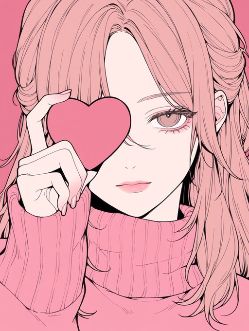 ハートを持つ少女 のAI生成画像