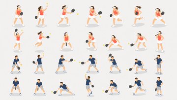 ピックルボール選手キャラクターセット のAI生成画像