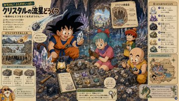 ドラゴンボール図鑑風イラスト のAI生成画像