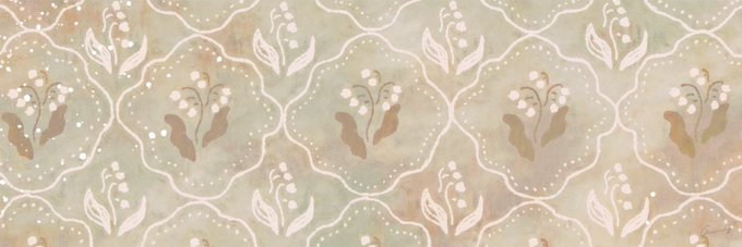 すずらんの花模様壁紙 のAI生成画像