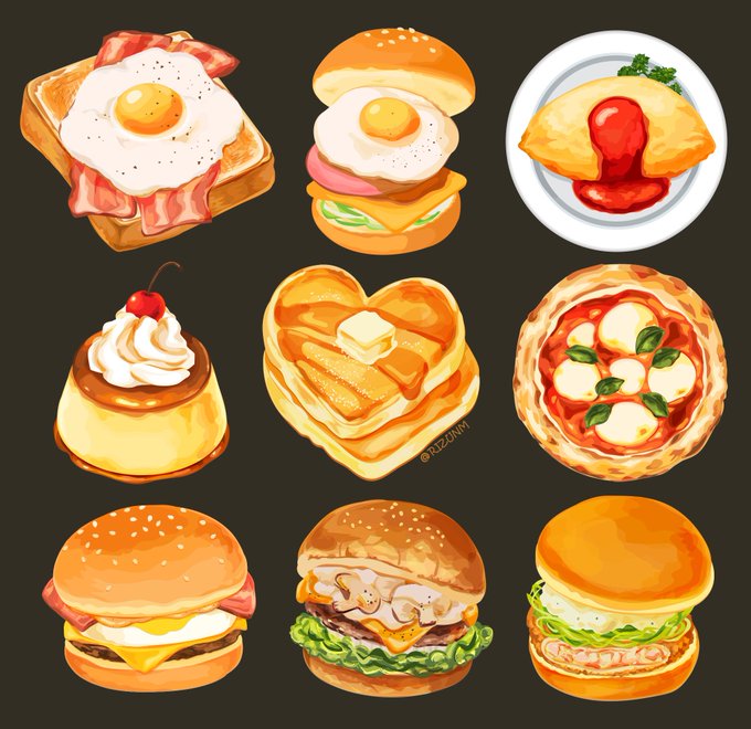 カフェ飯イラスト集 のAI生成画像