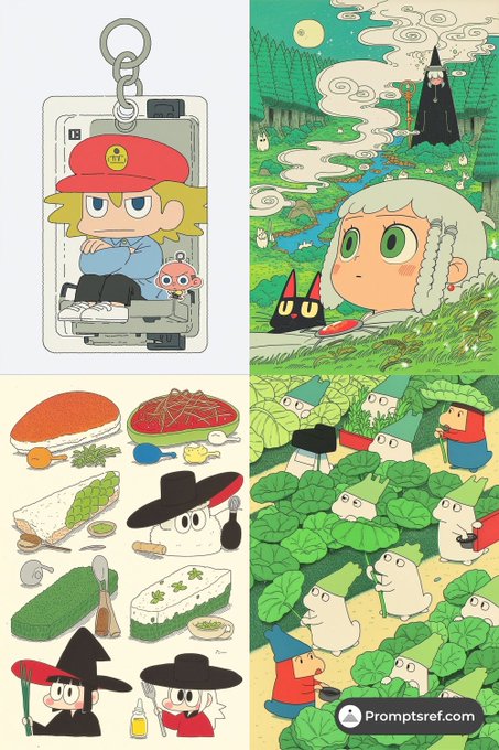 レトロ風アニメキャラクターイラスト集 のAI生成画像