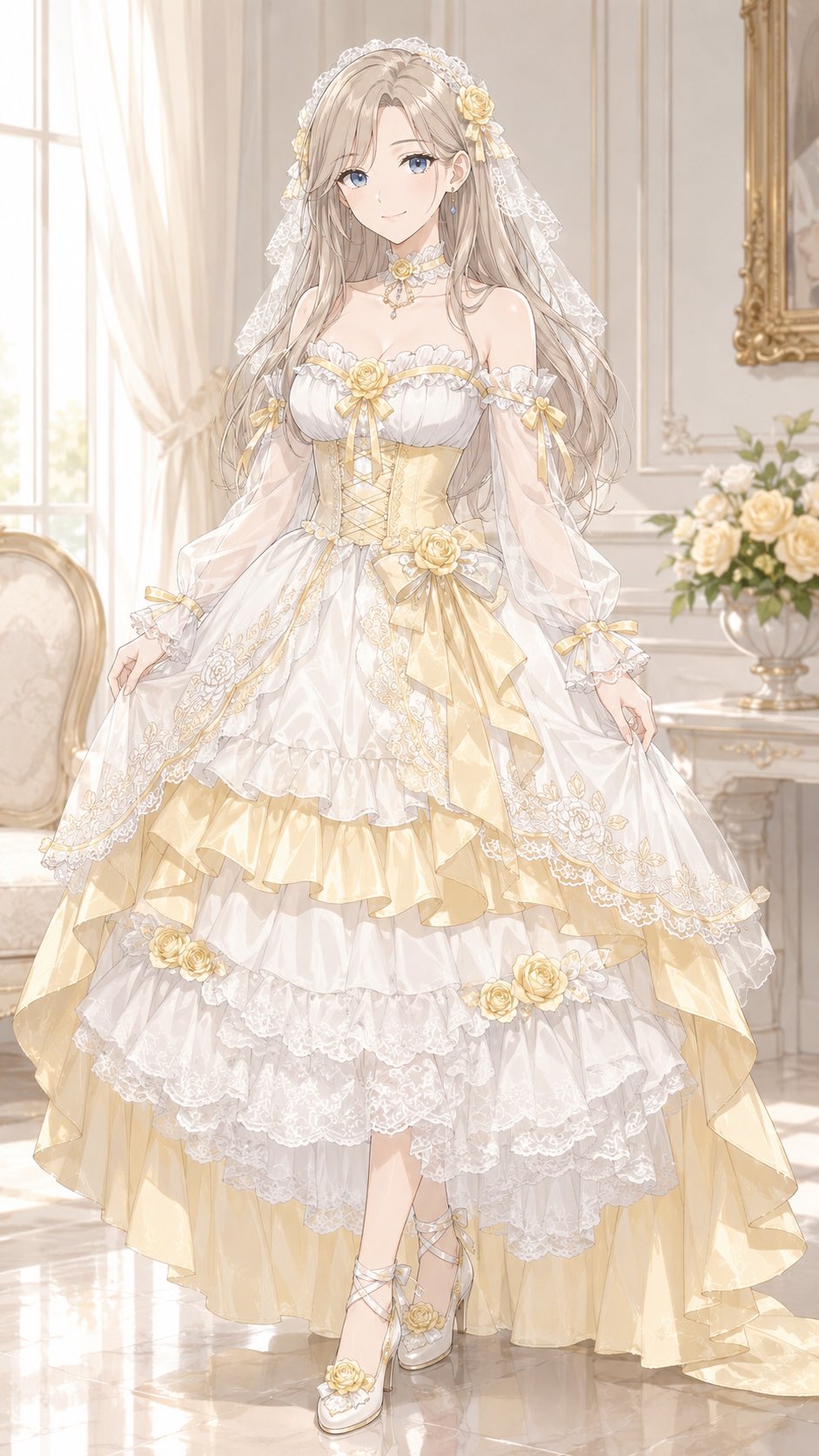 ウェディングドレスの花嫁 のAI生成画像