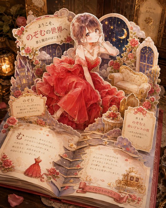 夢と魔法の絵本世界 のAI生成画像