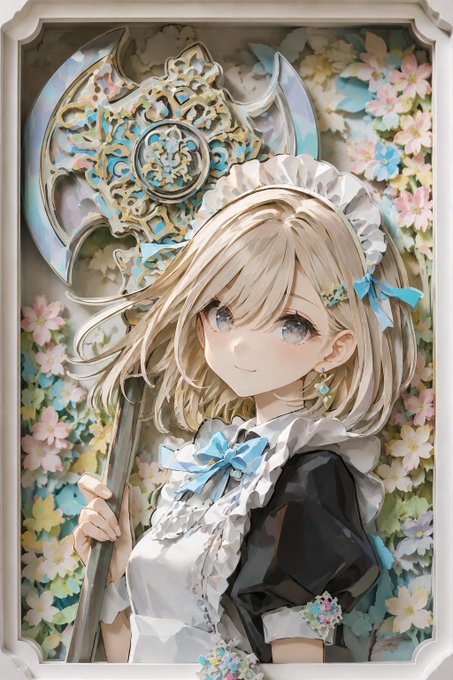 花園のメイド戦士 のAI生成画像