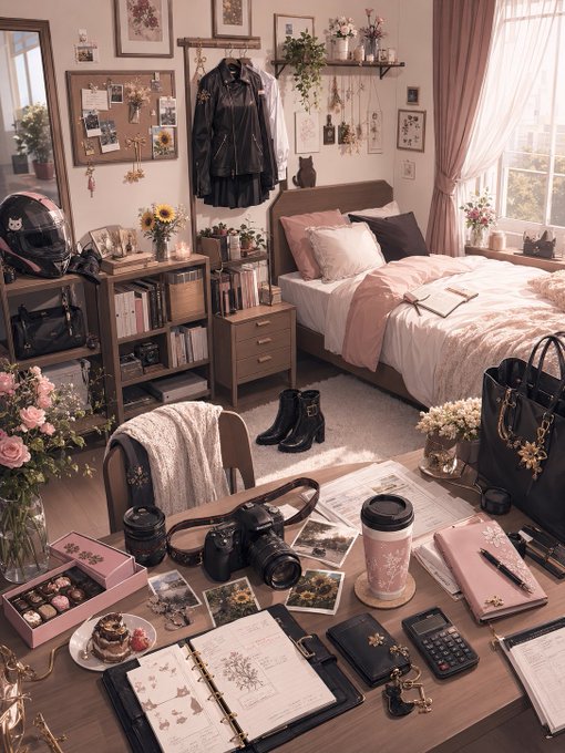 おしゃれな女の子の部屋 のAI生成画像