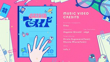 ミュージックビデオクレジット画面 のAI生成画像