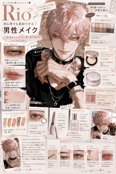 美容雑誌のコラージュ特集ページ風ビジュアル のAI生成画像