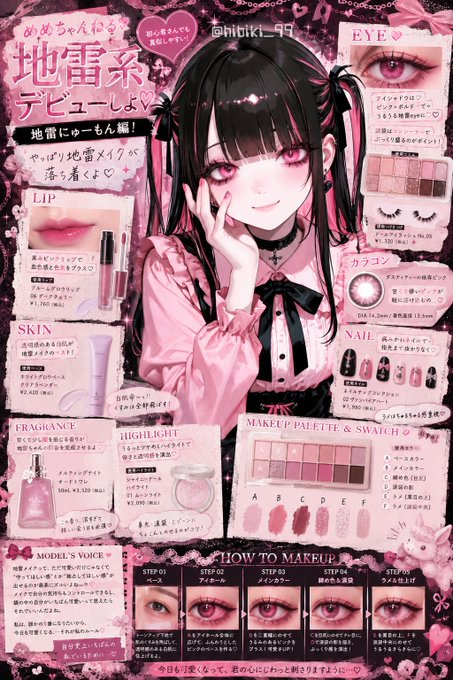 美容雑誌のコラージュ特集ページ風ビジュアル のAI生成画像