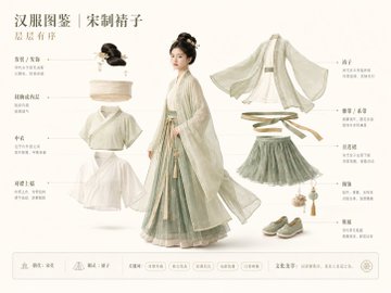 漢服図鑑・宋制裙子 のAI生成画像