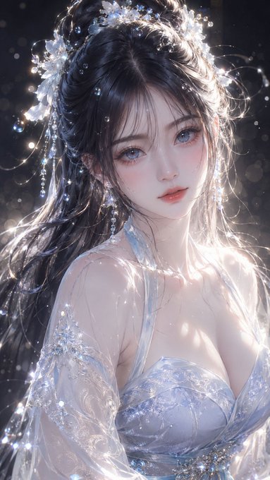 水晶の女神 のAI生成画像
