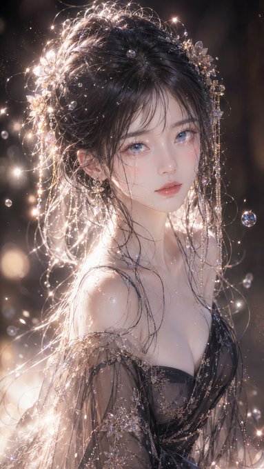 輝く宝石の姫君 のAI生成画像
