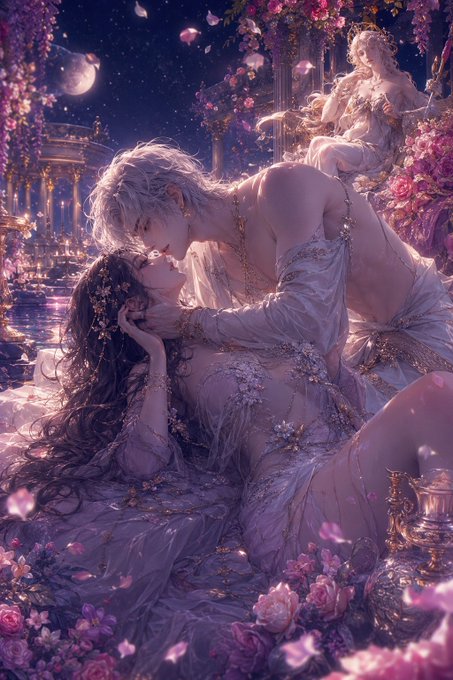 月夜の恋人たち のAI生成画像