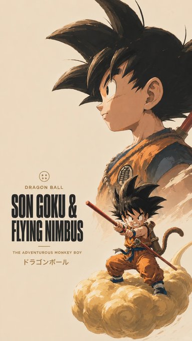 孫悟空と筋斗雲のポスター のAI生成画像