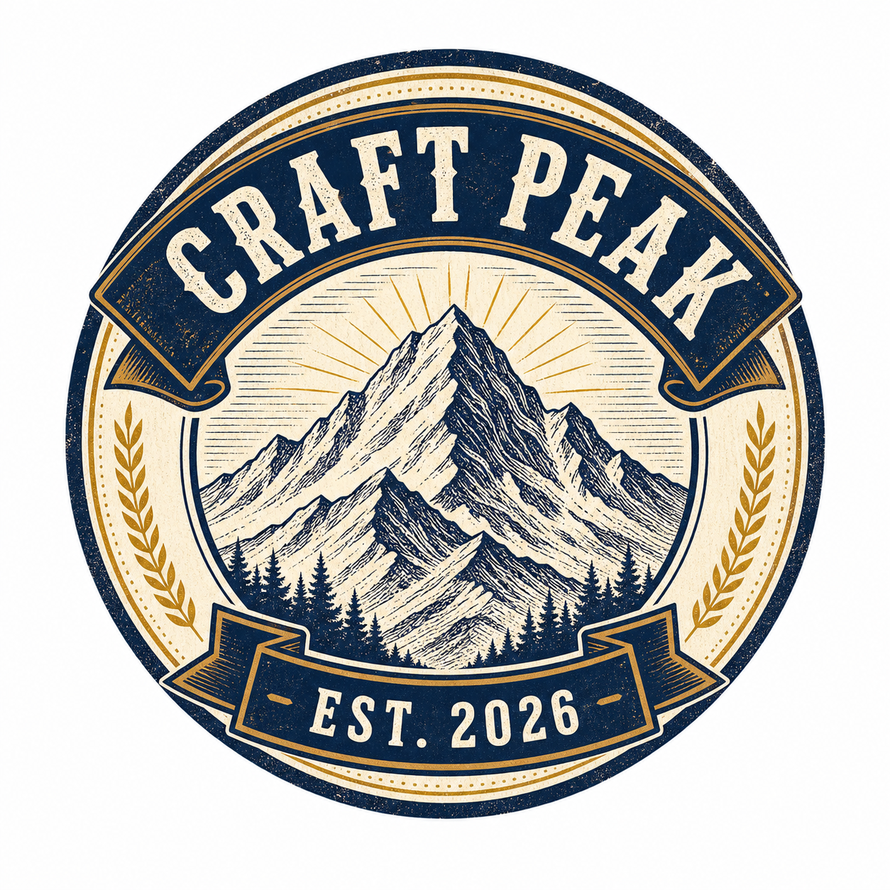 CRAFT PEAKヴィンテージロゴ のAI生成画像