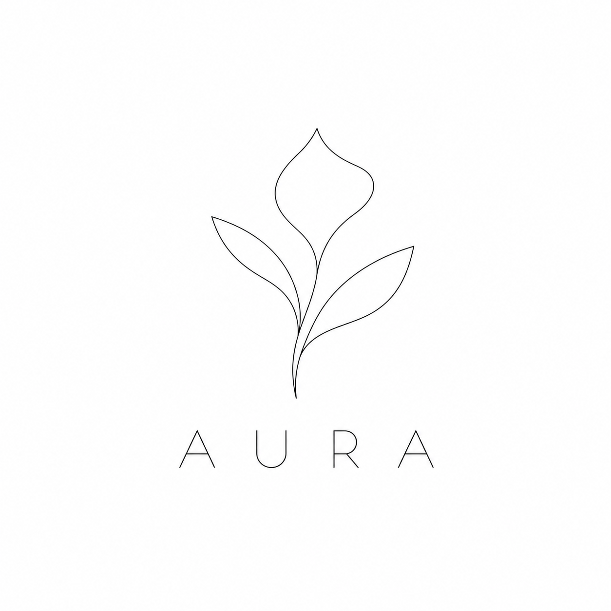 AURAミニマルボタニカルロゴ のAI生成画像