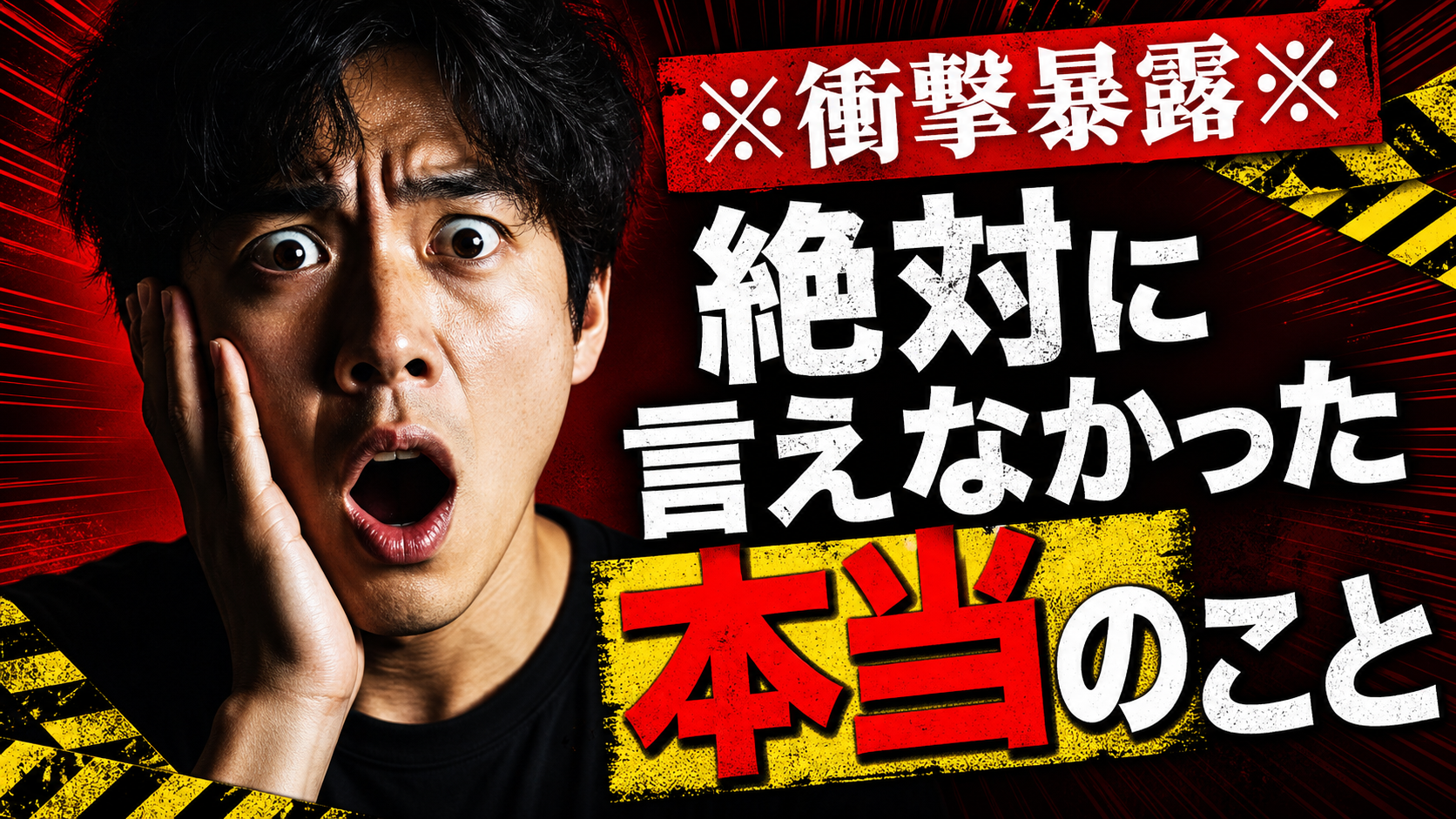 衝撃暴露系YouTubeサムネイル