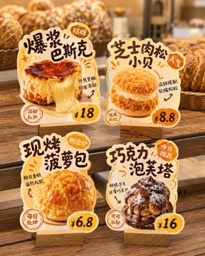 《店舗用 異形（変形）テーブルカード》プロンプト のAI生成画像