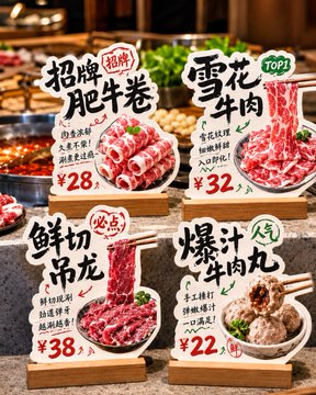 《店舗用 異形（変形）テーブルカード》プロンプト のAI生成画像