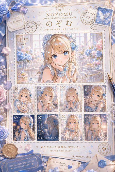 のぞむ愛の切手コレクション のAI生成画像