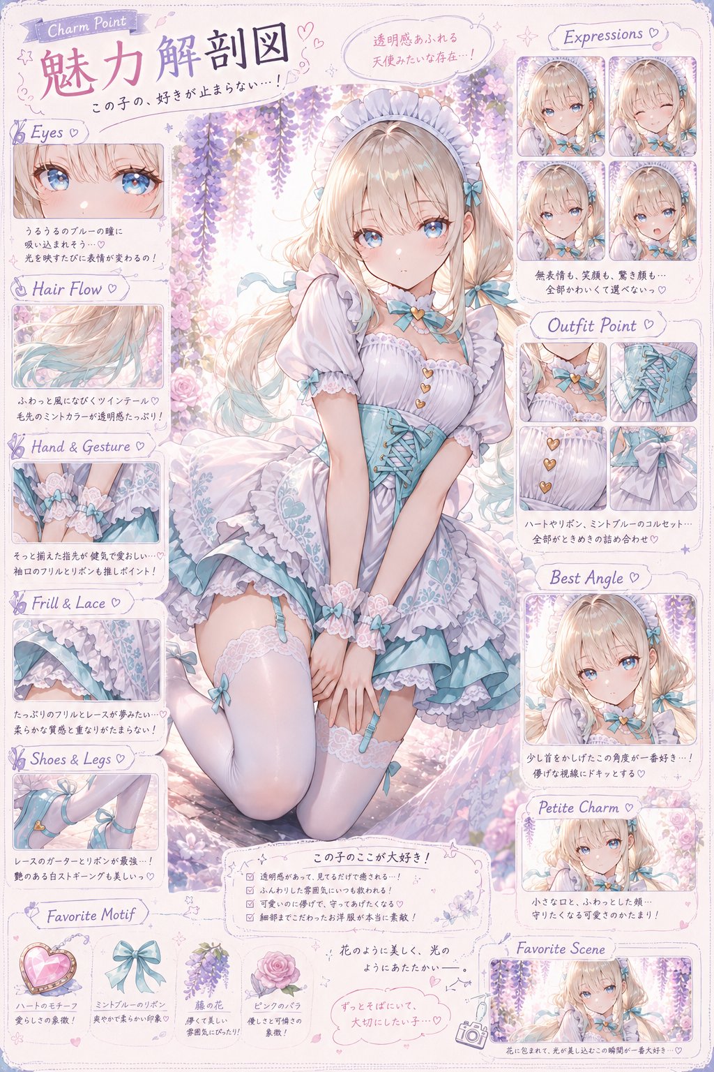 魅力解剖図キャラクター紹介 のAI生成画像