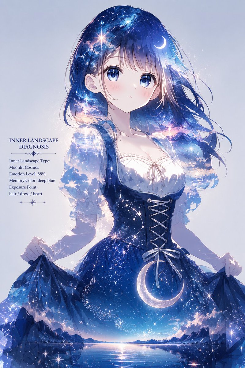 星空を宿す少女の内景診断 のAI生成画像