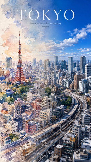 「[都市名]」というタイトルの都市向け縦長9:16ポスター画像を1枚作成してください。 のAI生成画像