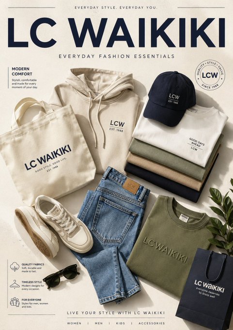 LC WAIKIKI ファッション広告ポスター のAI生成画像