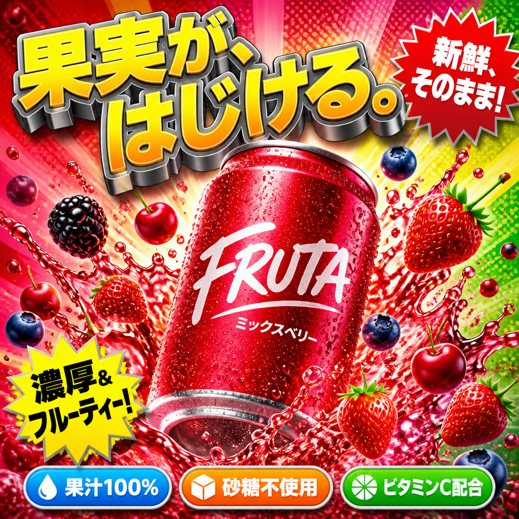 弾けるベリーソーダの広告ポスター