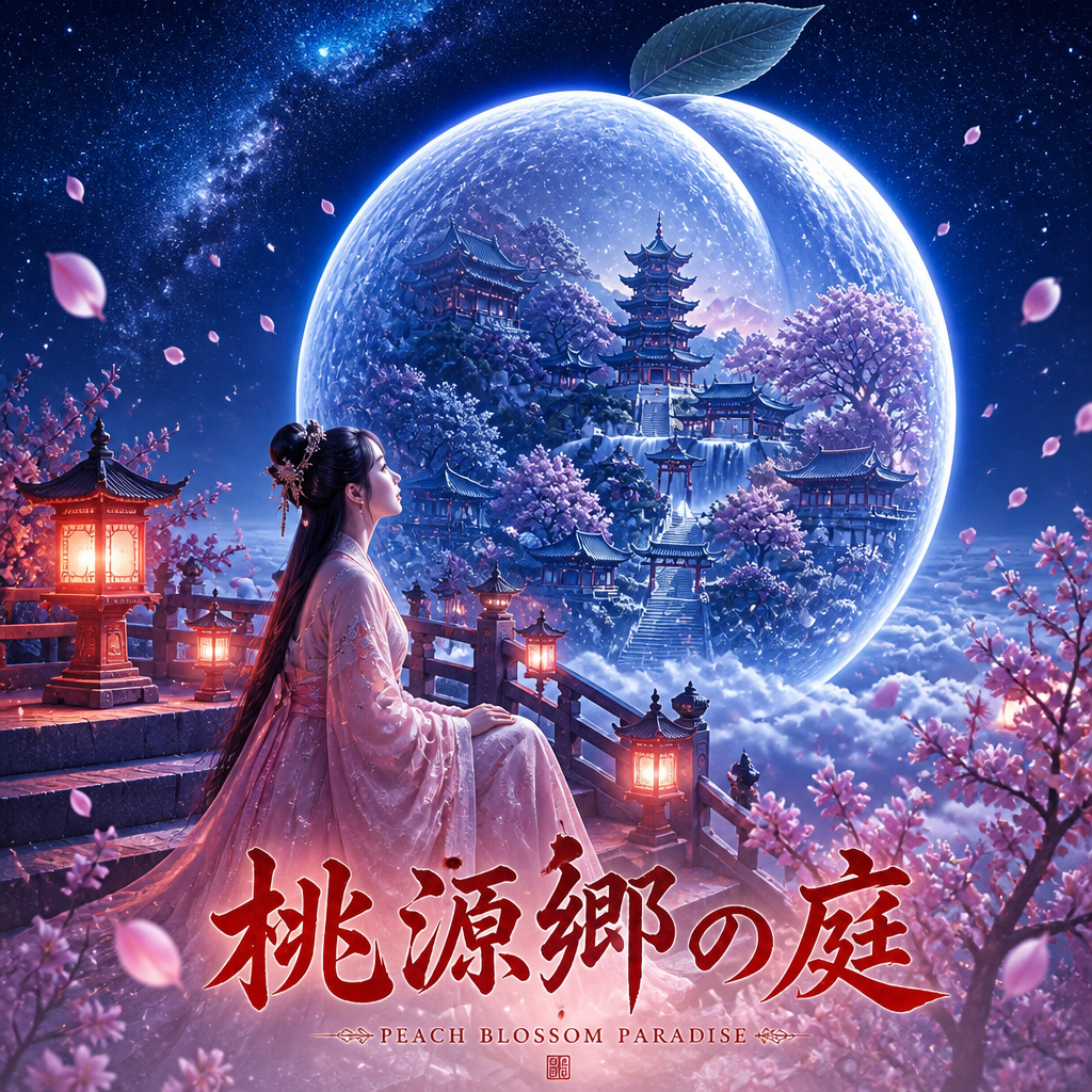 桃源郷の庭 のAI生成画像