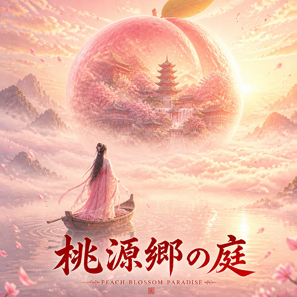 桃源郷の庭 のAI生成画像