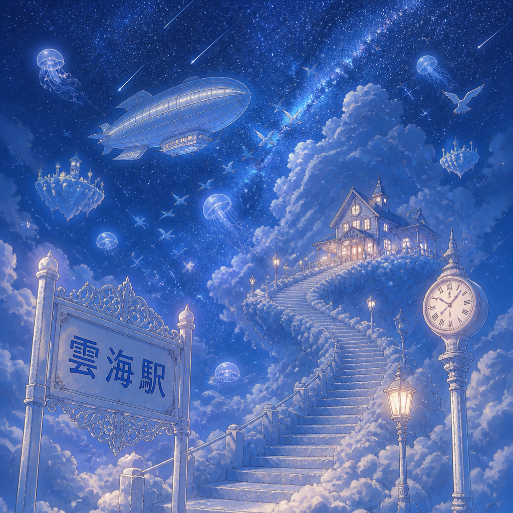 雲海駅 のAI生成画像