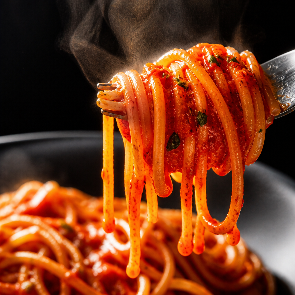 トマトソースパスタ のAI生成画像