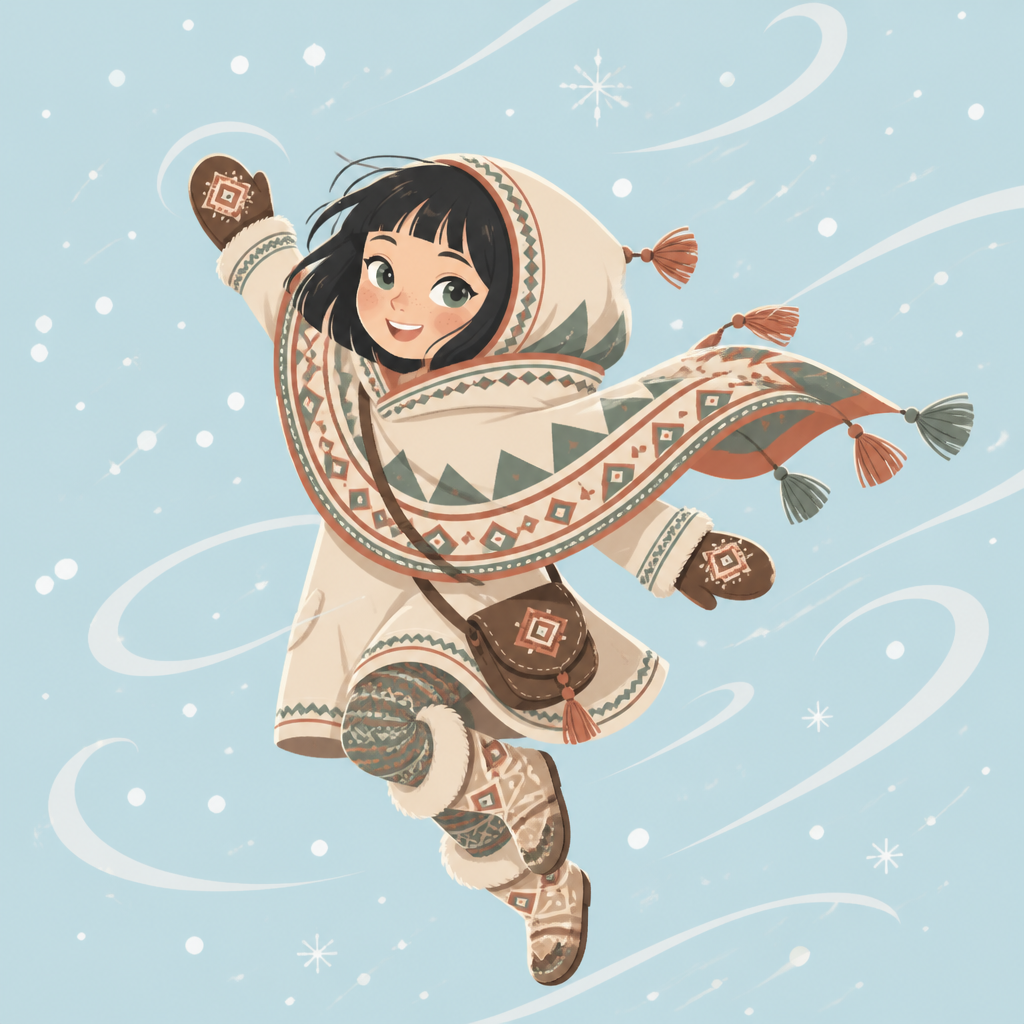 北の民族衣装の少女 のAI生成画像