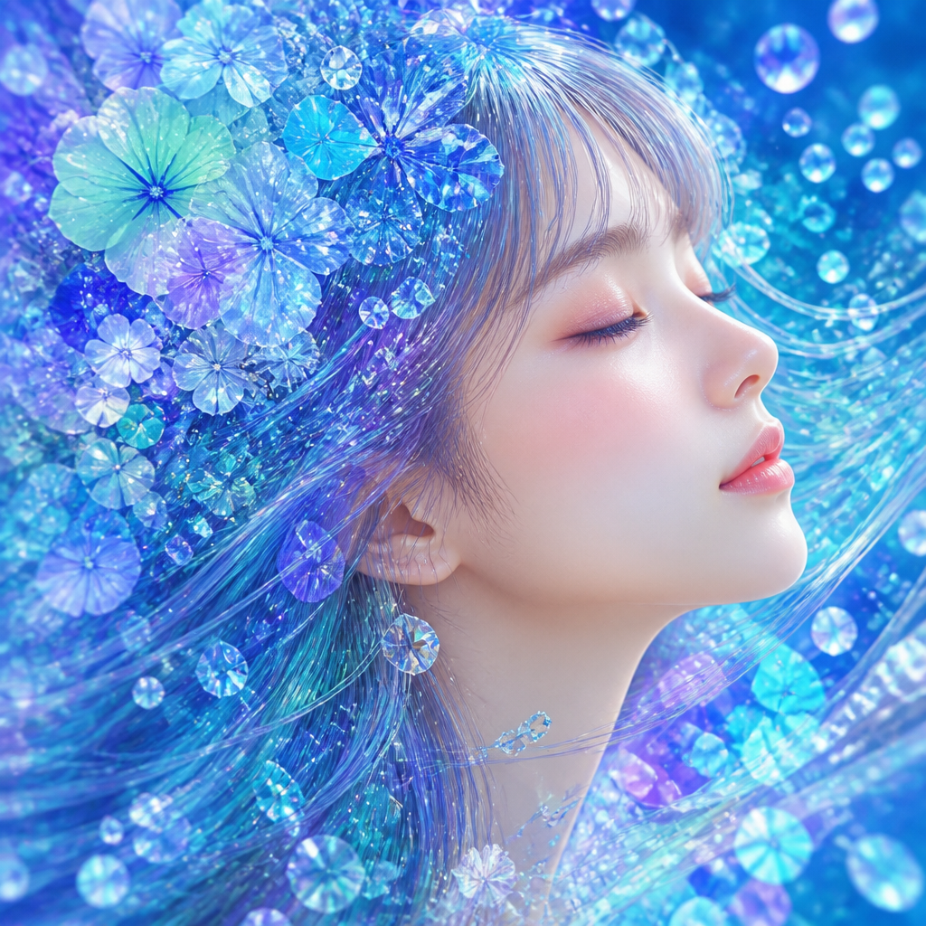 万華鏡の少女 のAI生成画像