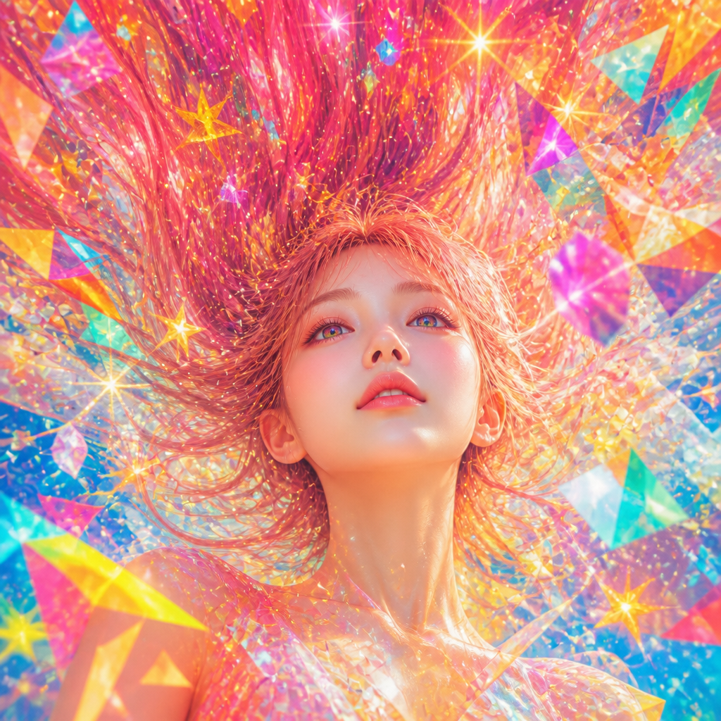 万華鏡の少女 のAI生成画像
