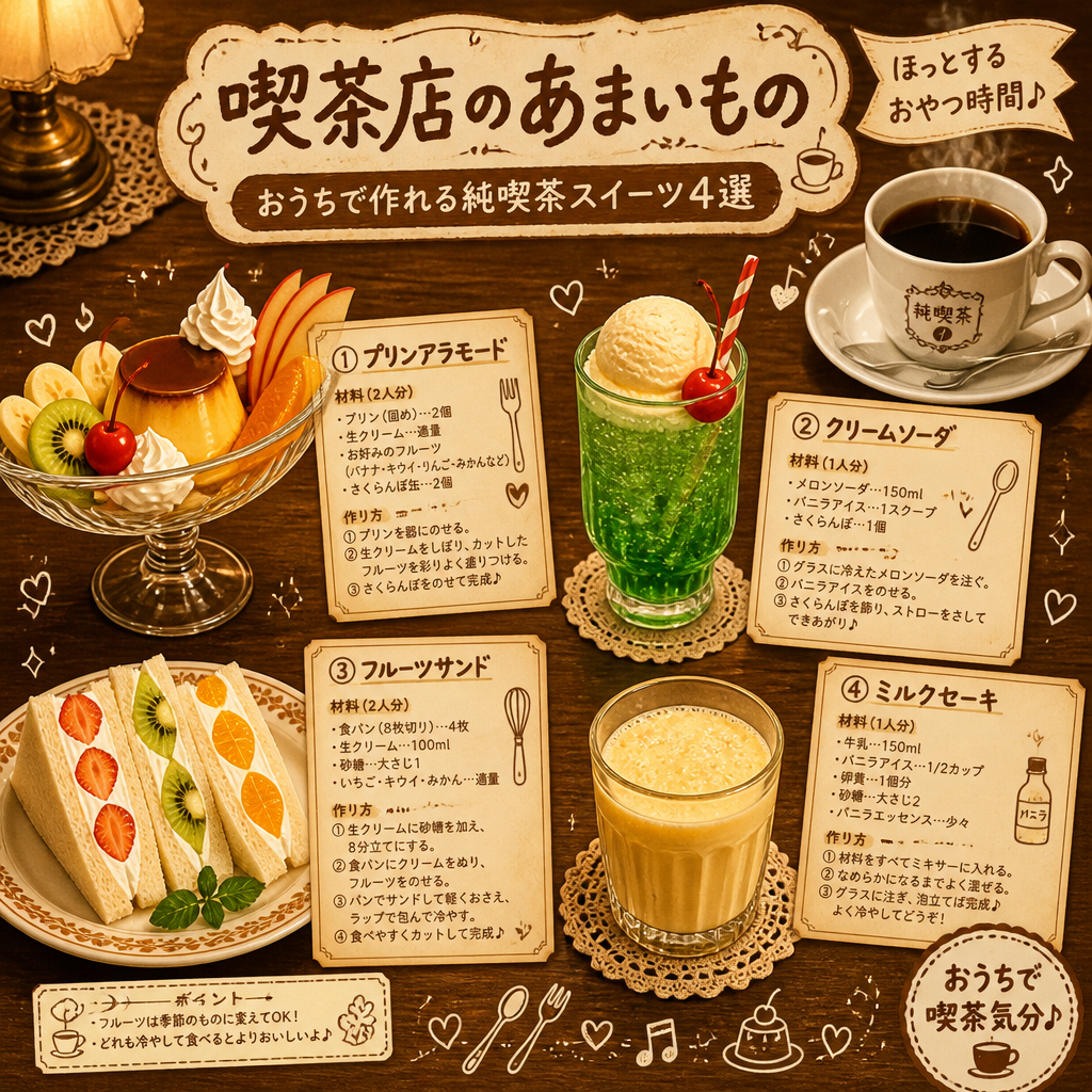 純喫茶のレシピポスター